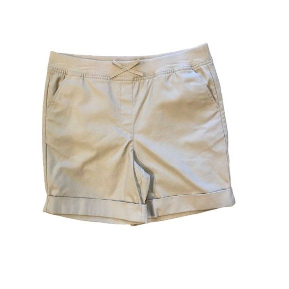 Juniors Shorts 12.5 PLUS Khaki Pull-on Izod Approved Schoolwear NWT